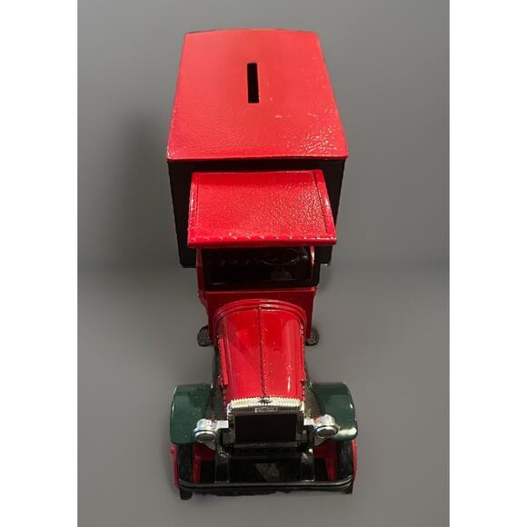 VTG 1993 Coca-Cola Santa Claus Die Cast Metal Bank Old Christmas Truck Red -Nice - Picture 6 of 10